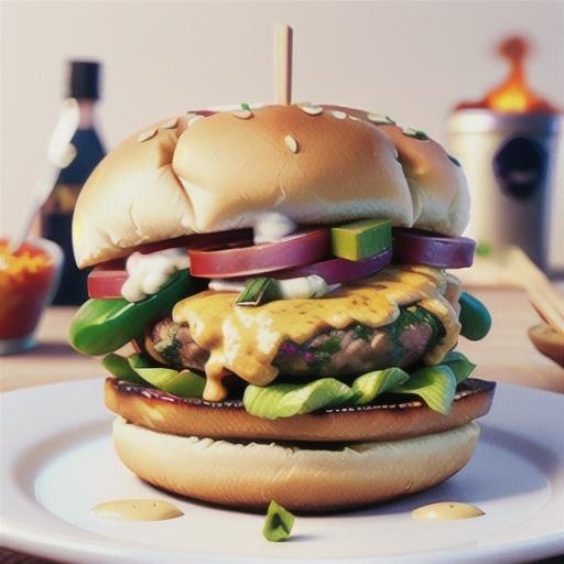 Barbecued tofu burgers