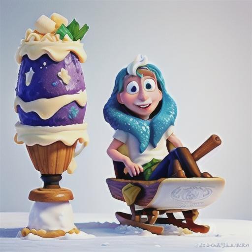 No-churn coconut and white chocolate sleigh ride cones recipe