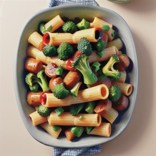 Sausage and broccoli rigatoni