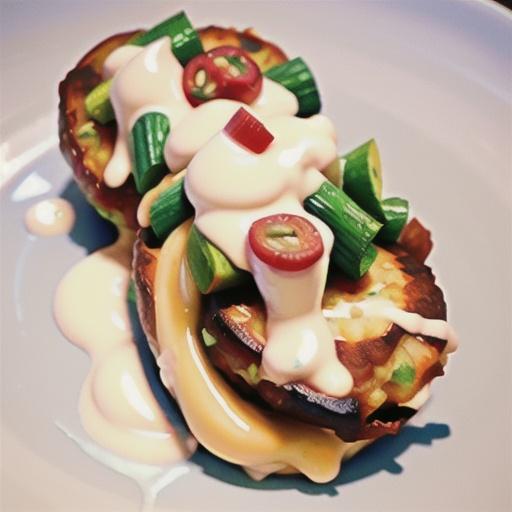 Ranch Chicken Patties with Creamy Cheddar Sauce