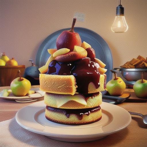 Pear-Walnut Upside-Down Cake