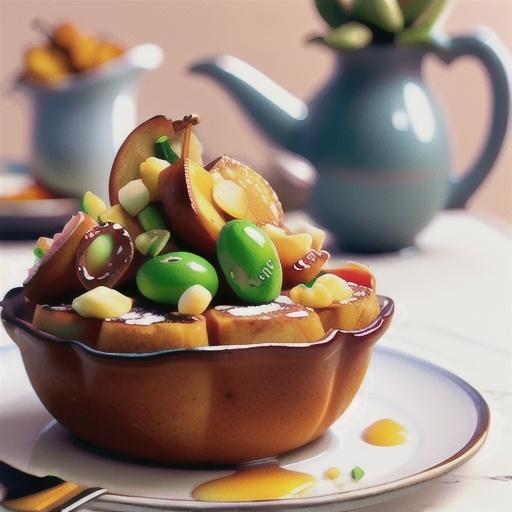 French toast with caramelised nashi