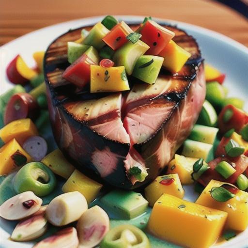 Blackened Tuna Steaks with Mango Salsa