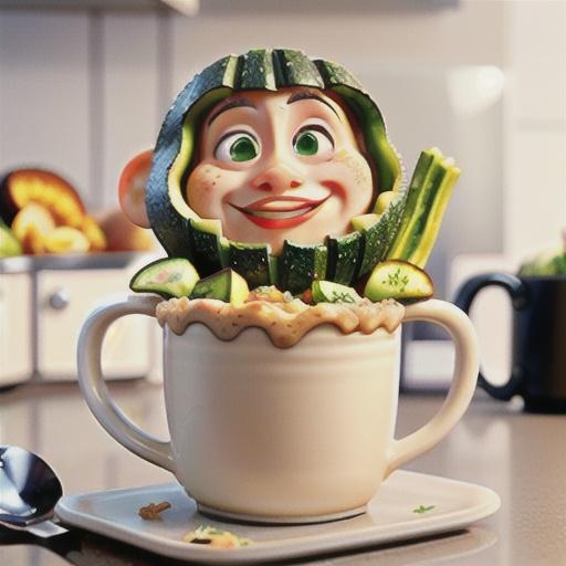 Microwave zucchini slice in a mug recipe