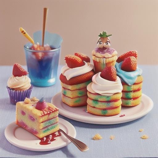 Strawberry scone cakes