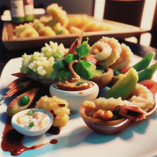 Tasty Shrimp Tempura and Sake Dipping Sauce