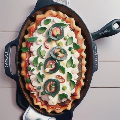 One-pan deep-dish salmon pizza