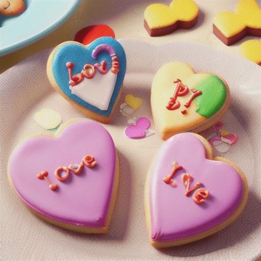 Valentine Conversation Heart Cookies