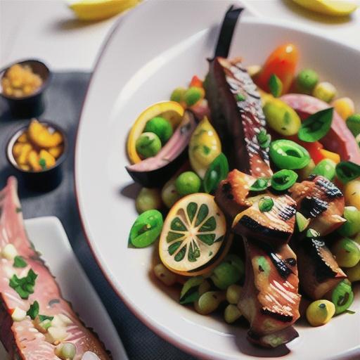 Charcoal lamb chops with skordalia