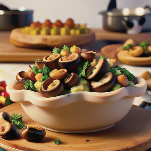 Vegetarian Ciabatta Stuffing with Mushrooms and Chestnuts