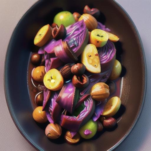 Braised Red Cabbage with Chestnuts