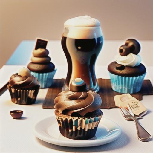 Guinness Cupcakes with Espresso Frosting