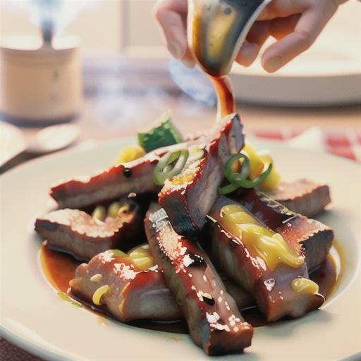 Smoky barbecue pork ribs