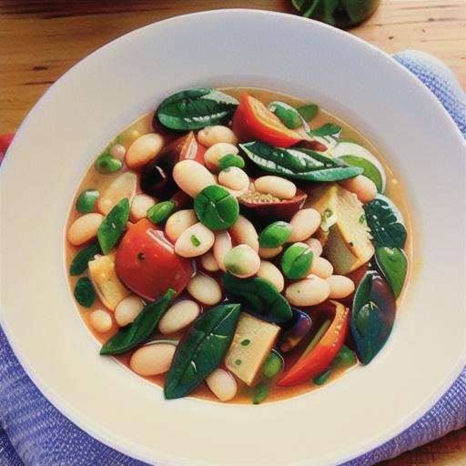 White Bean, Spinach, and Barley Stew