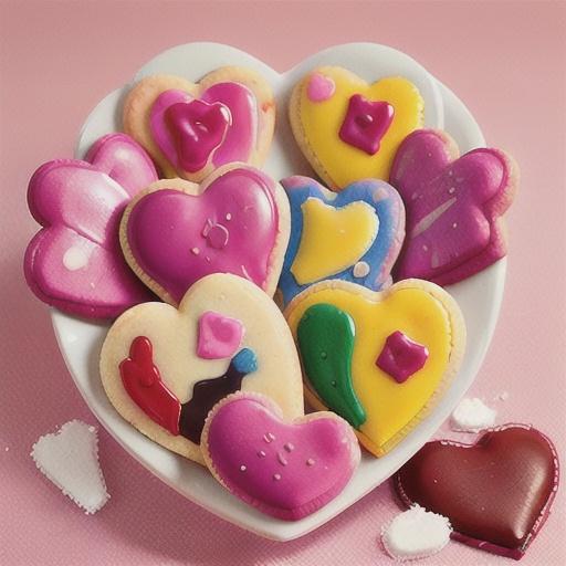 Marbled Heart Sugar Cookie Cutouts