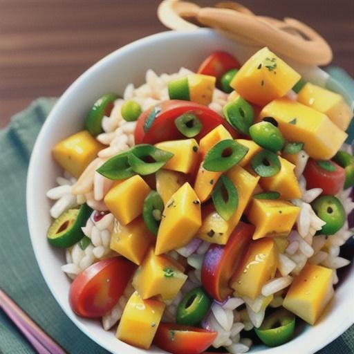 Mango rice salad