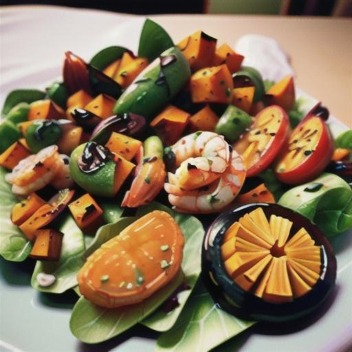 Shrimp and Balsamic Butternut Squash Salad