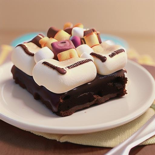 Fudgy S'mores Brownie Bars