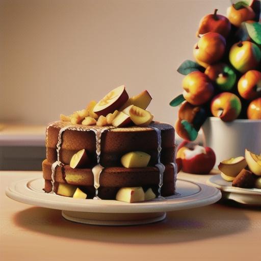 Fresh Apple Walnut Cake