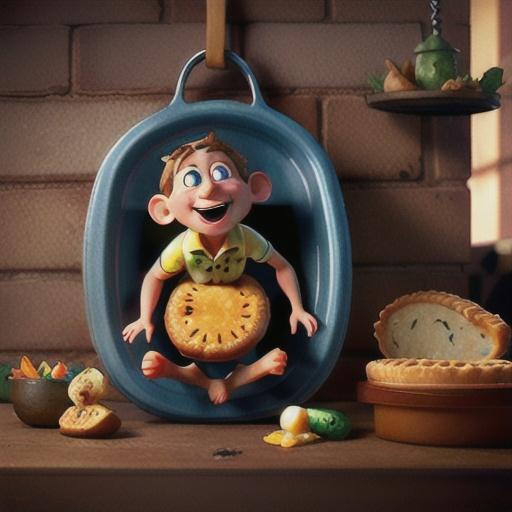 Upside-down family meat pie