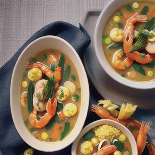 Prawn, fennel and couscous soup