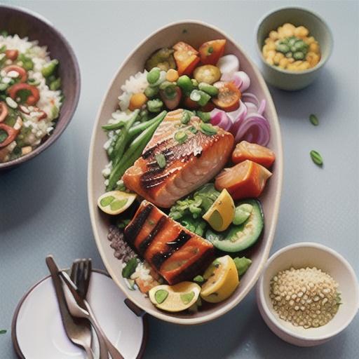 15-minute salmon and sesame rice superfood bowls recipe