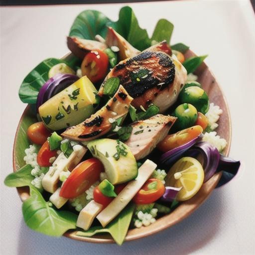 Mediterranean smoked chicken & couscous salad