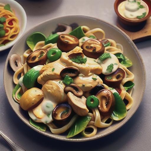 Chicken Mushroom Fettuccine