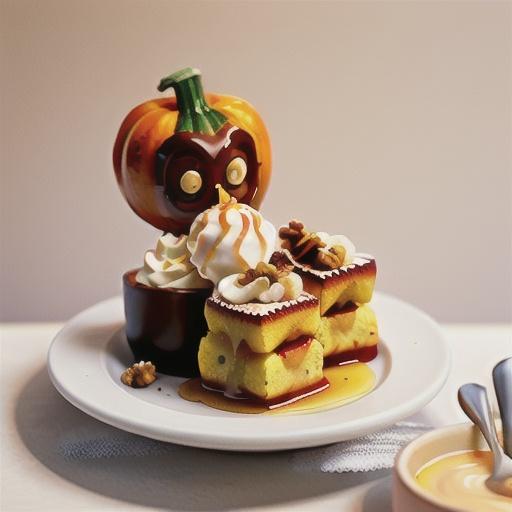 Spiced French toast with pumpkin caramel