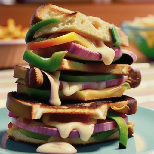 Double-Decker Grilled Cheese Sandwiches