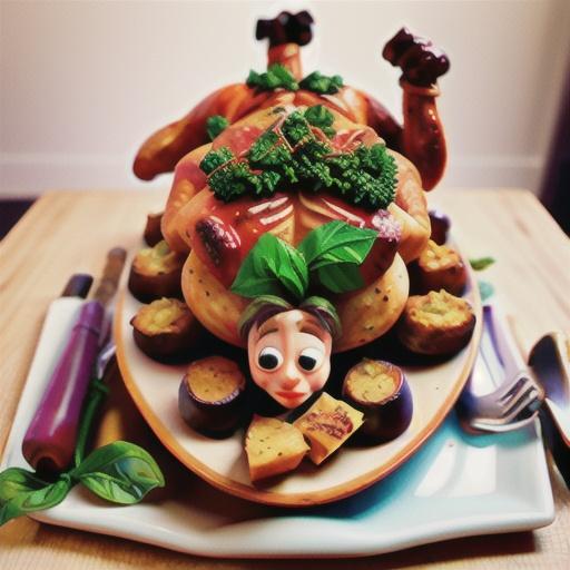 Roast turkey with prune and chorizo stuffing