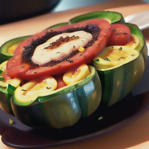 Pepperoni Stuffed Zucchini