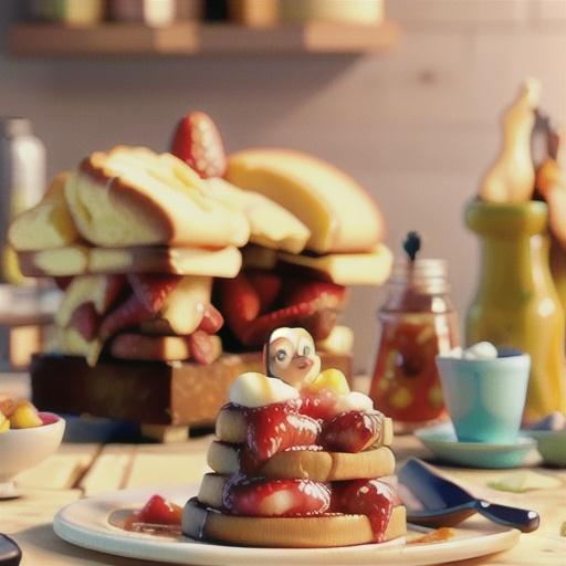 Strawberry Jam-Filled French Toast