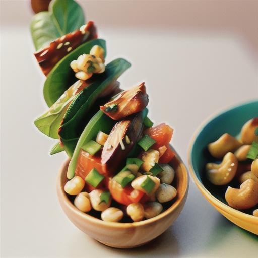 Salmon with herb, walnut & chilli salsa