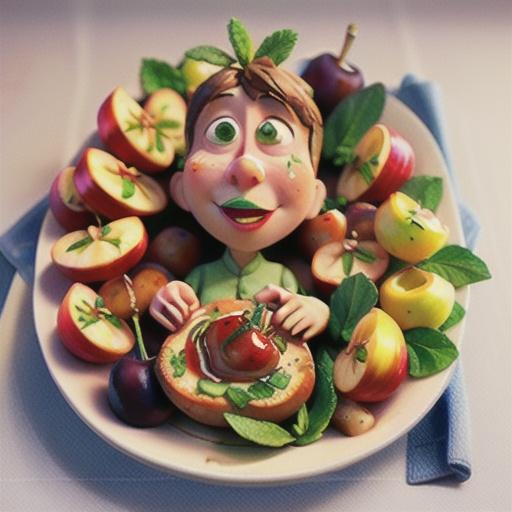 Pork cutlets with apple and plum sauce