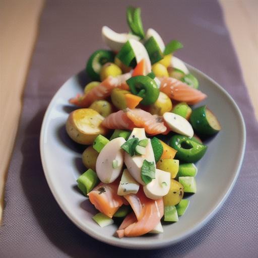 Smoked salmon and potato salad
