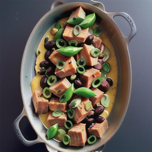 Healthy pork and black bean one-pot with green chilli salsa recipe