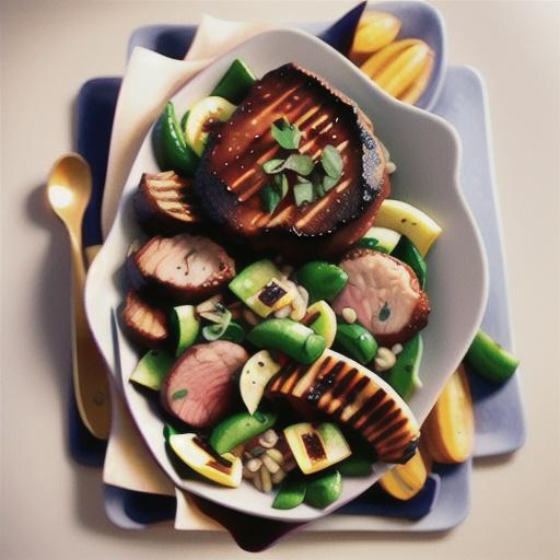 BBQ lamb and barley salad recipe