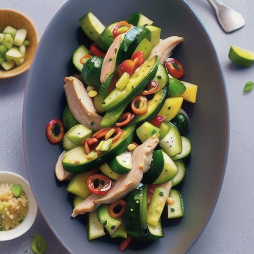 Smashed Cucumber Chicken Salad