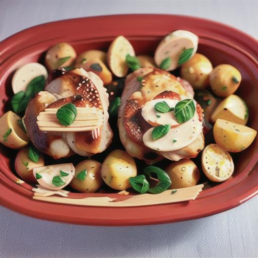 Slow Cooker Parmesan Chicken Thighs and Potatoes