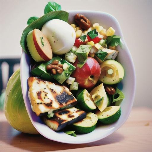 Easter haloumi and avocado salad