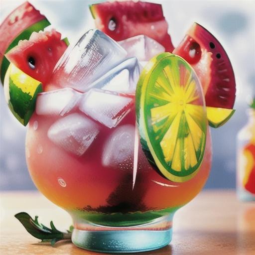 Frozen Watermelon Rosemary Margaritas