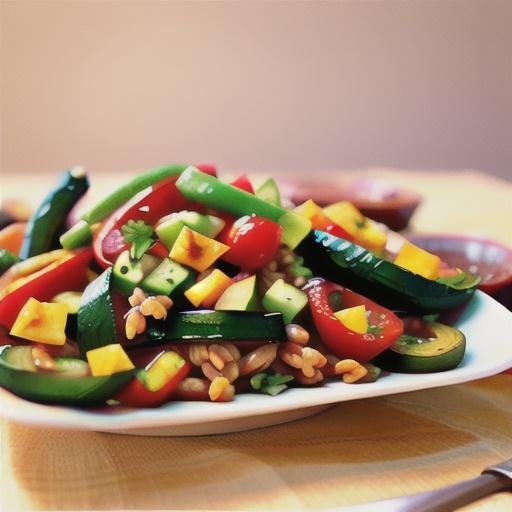 Grilled Vegetable Farro Salad