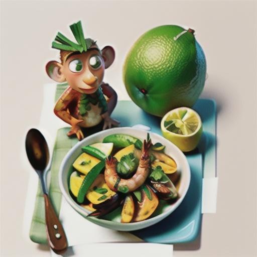 Coconut, lime and chilli barbecued prawns