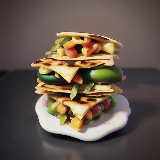 Black Eyed Pea Salsa with Cheese Quesadillas