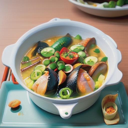 Asian fish hot pot