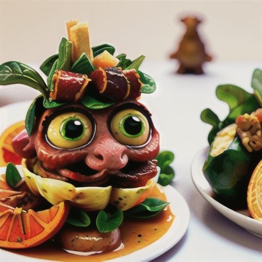 Spinach-stuffed lamb racks with sticky oranges