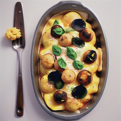 10-minute cheesy gnocchi and meatball bake recipe