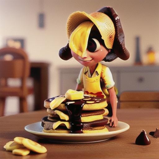 Whole Wheat Peanut Butter Pancakes with Chocolate Chips