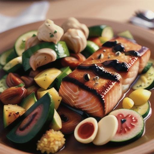 Spiced crusted salmon with cucumber yogurt